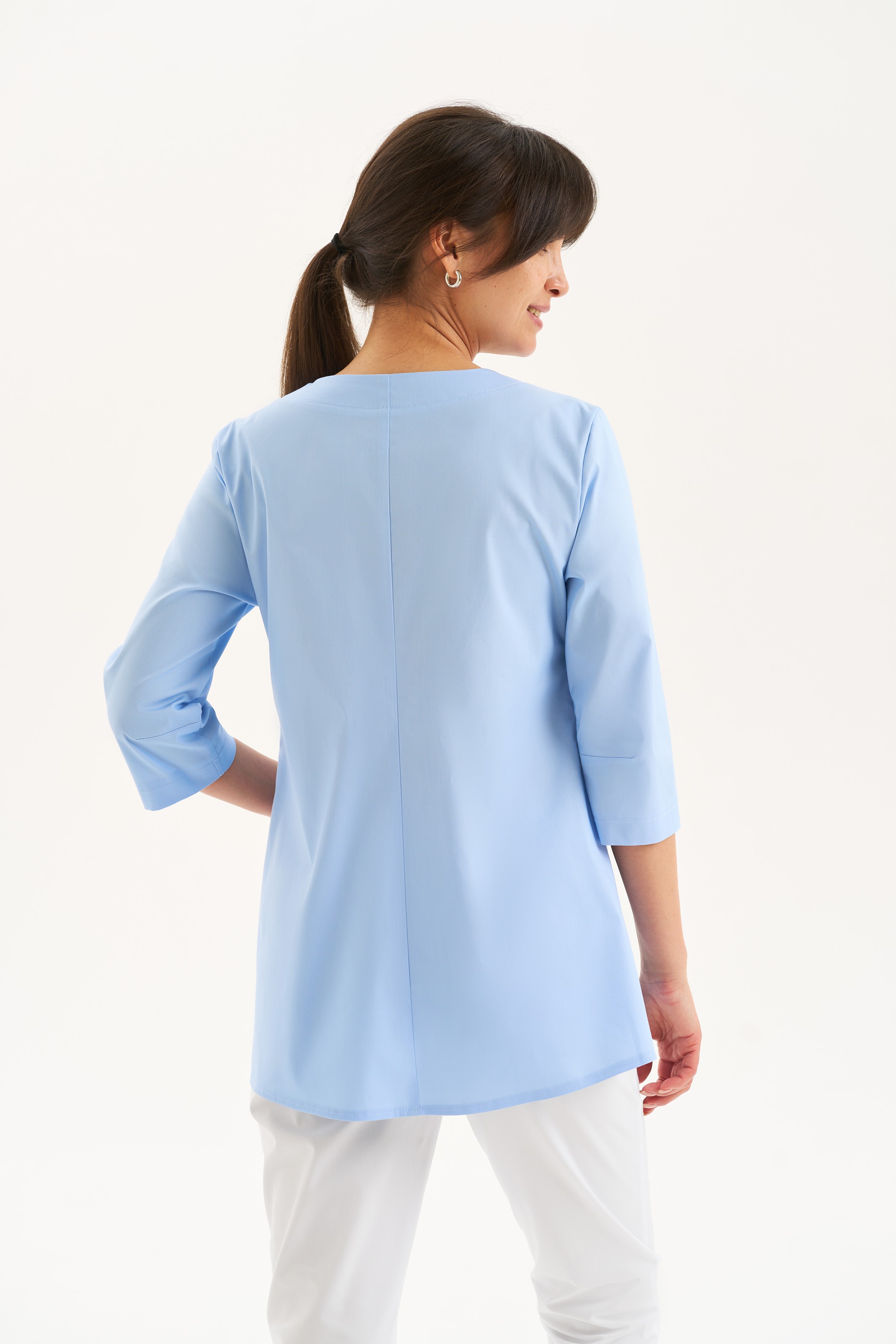 Удлиненная рубашка А-силуэта