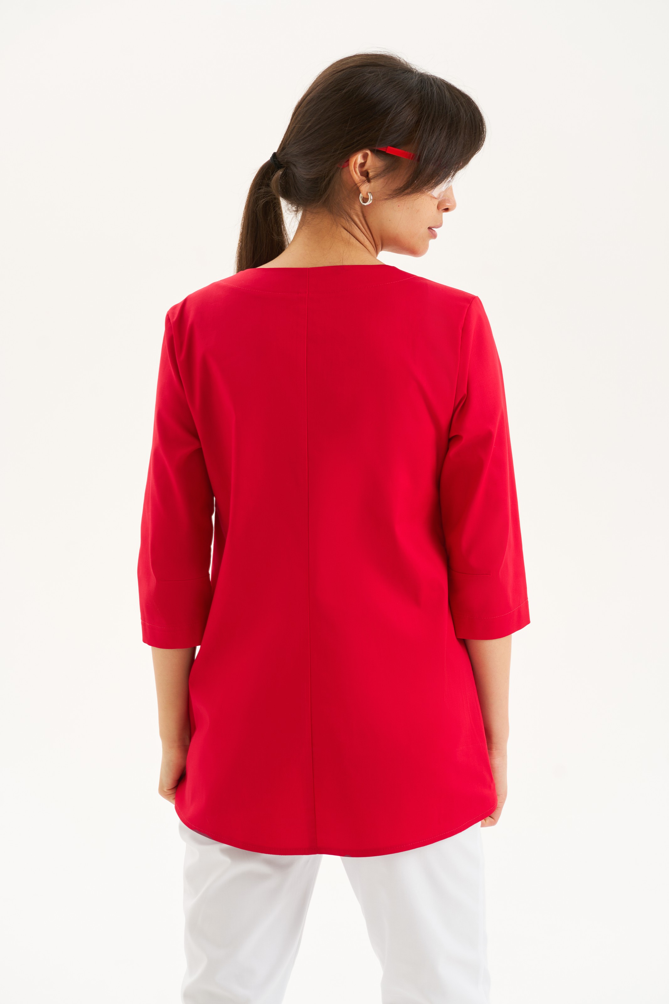 Удлиненная рубашка А-силуэта