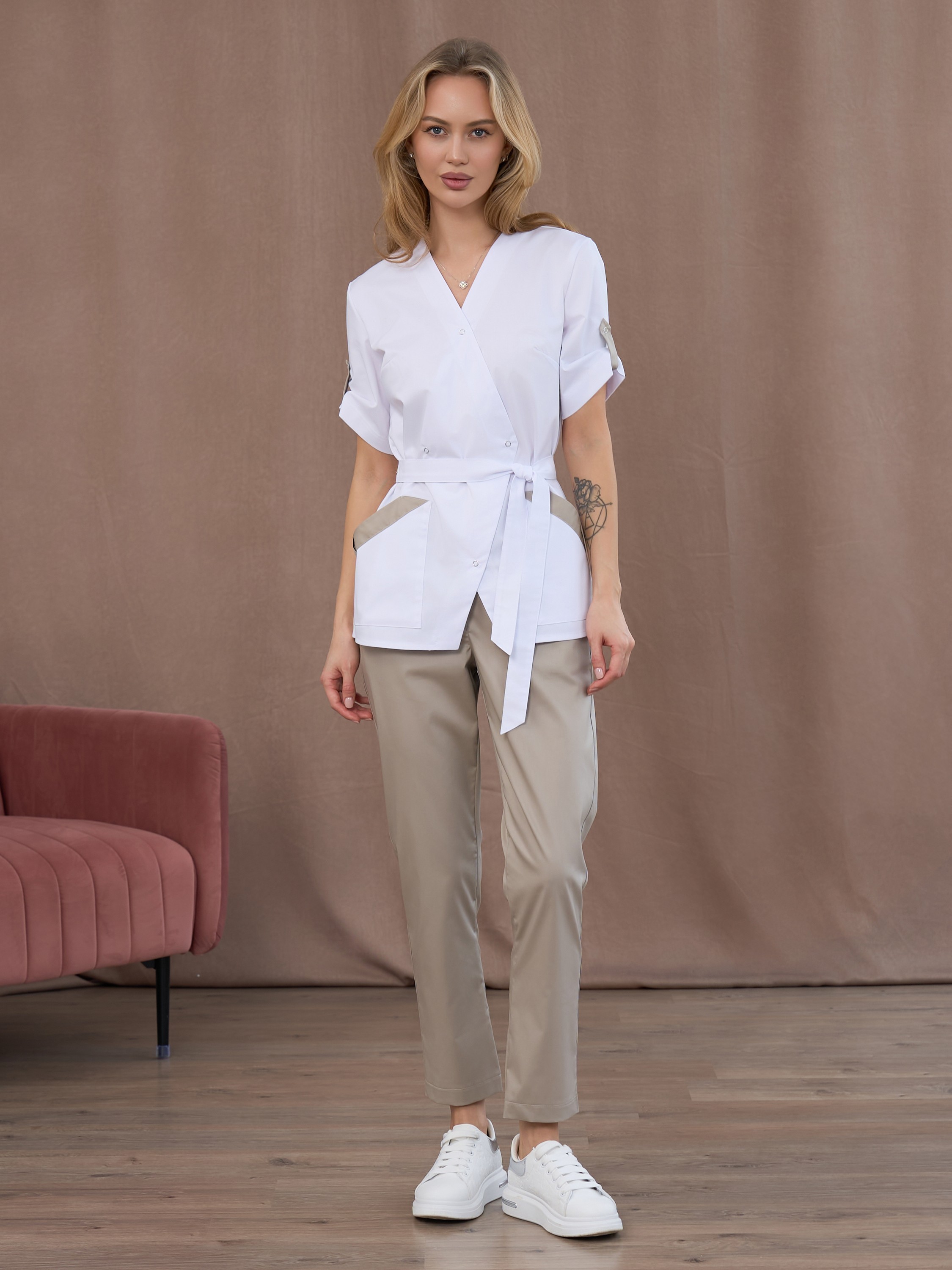 Рубашка медицинская прямого кроя