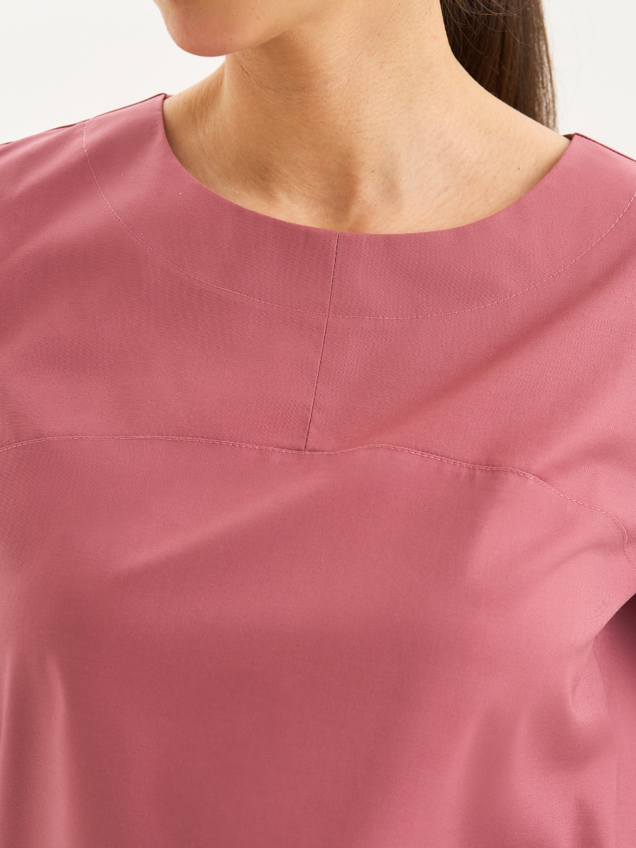Удлиненная туника пыльная роза